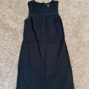 Navy Eyelet Dress